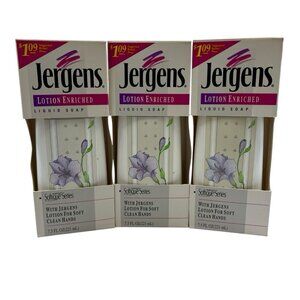 Vintage Jergens Lotion Enriched Liquid Soap Collection‎ Decorative 1991 Prop 3PK